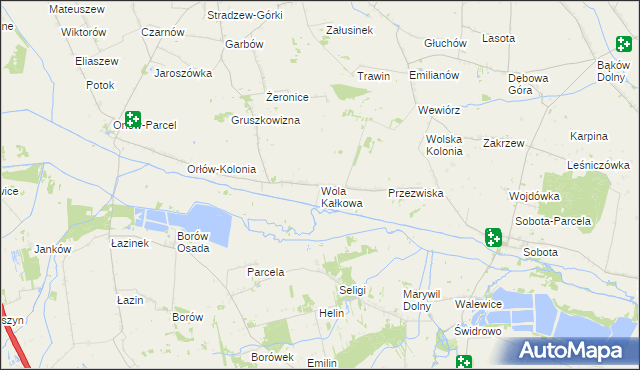 mapa Wola Kałkowa, Wola Kałkowa na mapie Targeo
