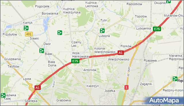 mapa Wola Kiedrzyńska, Wola Kiedrzyńska na mapie Targeo