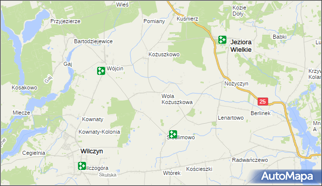 mapa Wola Kożuszkowa, Wola Kożuszkowa na mapie Targeo