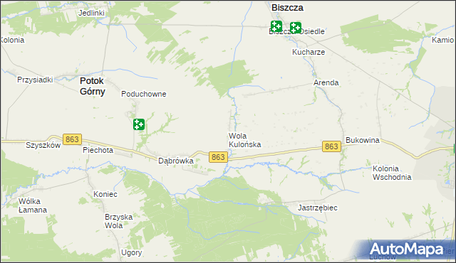 mapa Wola Kulońska, Wola Kulońska na mapie Targeo