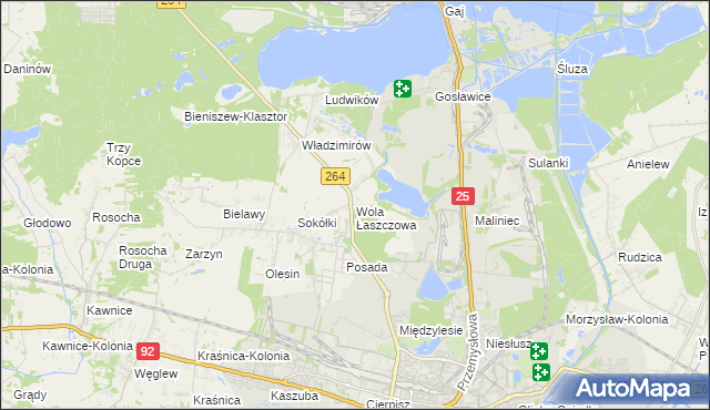 mapa Wola Łaszczowa, Wola Łaszczowa na mapie Targeo