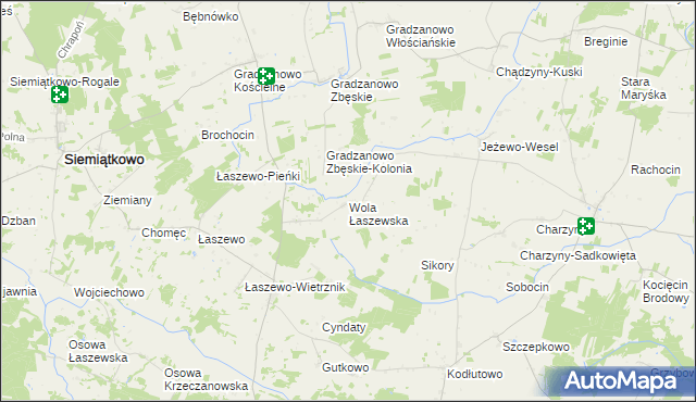 mapa Wola Łaszewska, Wola Łaszewska na mapie Targeo