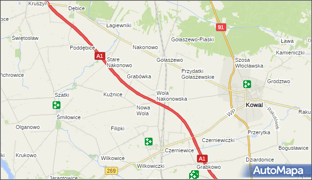 mapa Wola Nakonowska, Wola Nakonowska na mapie Targeo