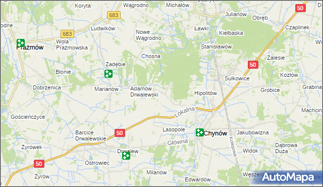 mapa Wola Pieczyska, Wola Pieczyska na mapie Targeo