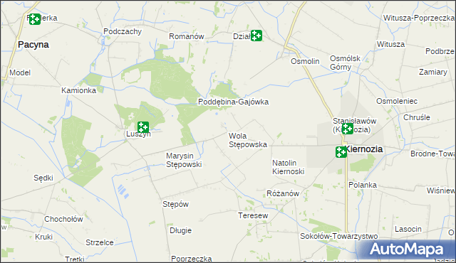 mapa Wola Stępowska, Wola Stępowska na mapie Targeo