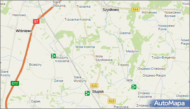 mapa Wola Szydłowska, Wola Szydłowska na mapie Targeo