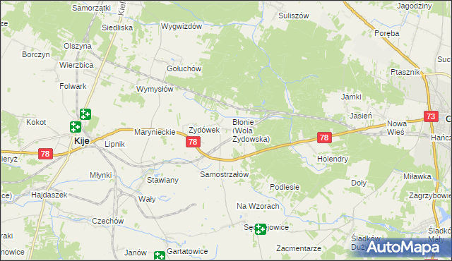 mapa Wola Żydowska, Wola Żydowska na mapie Targeo