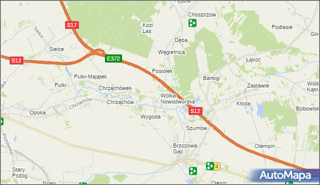 mapa Wólka Nowodworska, Wólka Nowodworska na mapie Targeo