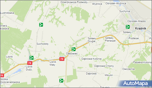 mapa Wólka Olbięcka, Wólka Olbięcka na mapie Targeo