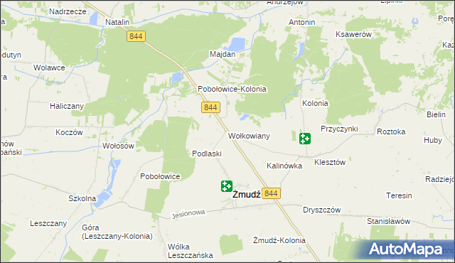 mapa Wołkowiany, Wołkowiany na mapie Targeo