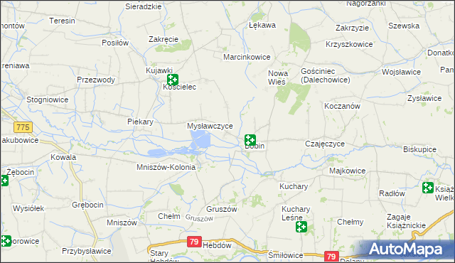 mapa Wolwanowice, Wolwanowice na mapie Targeo