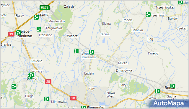 mapa Wróblik Szlachecki, Wróblik Szlachecki na mapie Targeo