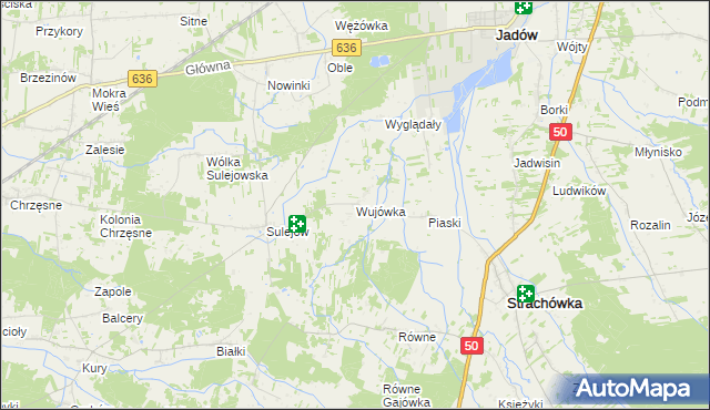 mapa Wujówka, Wujówka na mapie Targeo