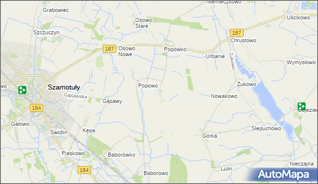 mapa Wychowaniec, Wychowaniec na mapie Targeo