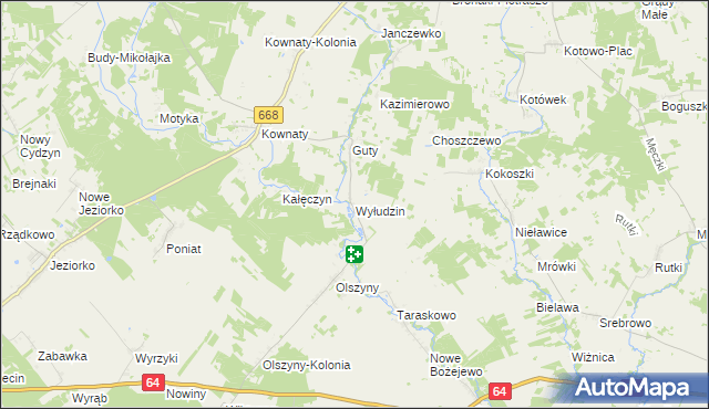 mapa Wyłudzin, Wyłudzin na mapie Targeo