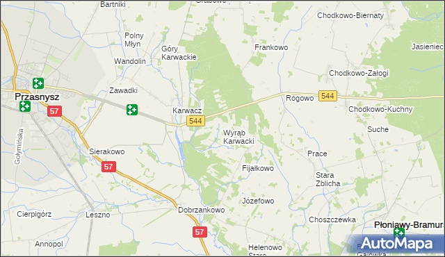 mapa Wyrąb Karwacki, Wyrąb Karwacki na mapie Targeo