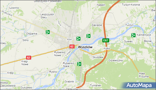 mapa Wyszków, Wyszków na mapie Targeo