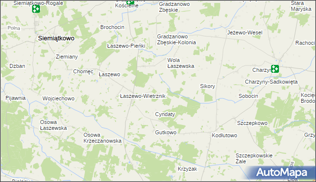 mapa Zaborze Krzeczanowskie, Zaborze Krzeczanowskie na mapie Targeo