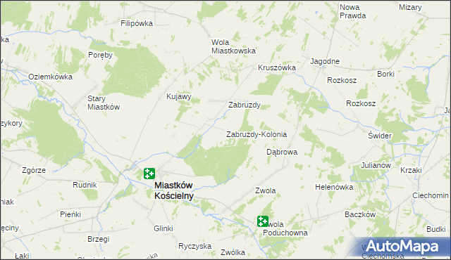 mapa Zabruzdy-Kolonia, Zabruzdy-Kolonia na mapie Targeo