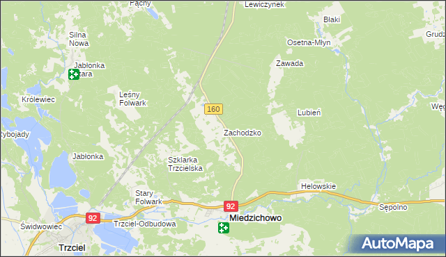 mapa Zachodzko, Zachodzko na mapie Targeo