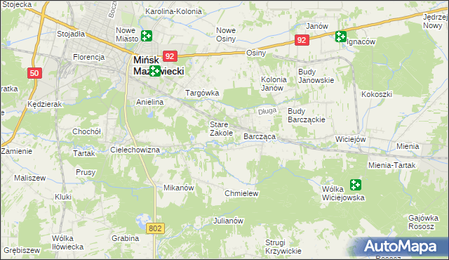 mapa Zakole-Wiktorowo, Zakole-Wiktorowo na mapie Targeo