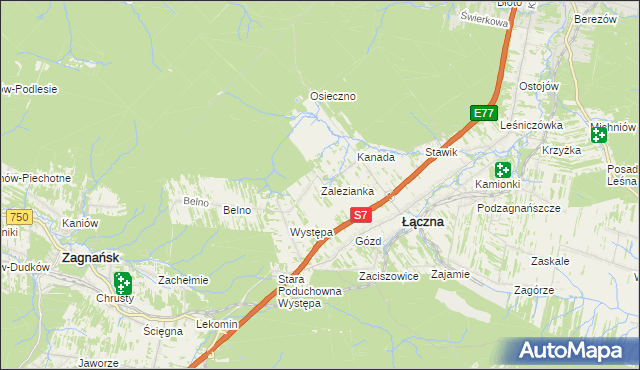 mapa Zalezianka, Zalezianka na mapie Targeo