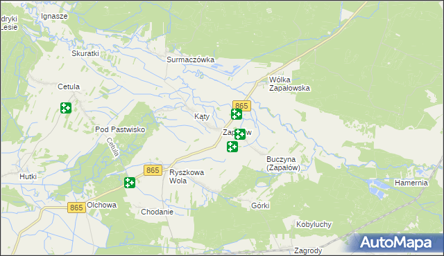 mapa Zapałów, Zapałów na mapie Targeo