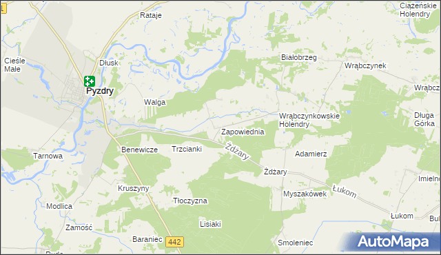 mapa Zapowiednia, Zapowiednia na mapie Targeo