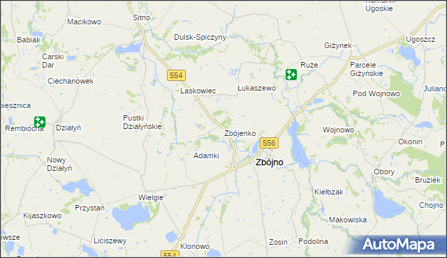 mapa Zbójenko, Zbójenko na mapie Targeo