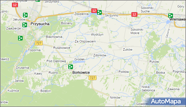 mapa Zdonków, Zdonków na mapie Targeo