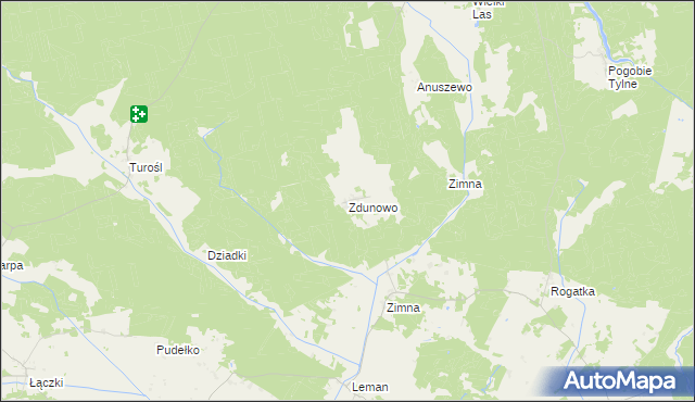 mapa Zdunowo gmina Pisz, Zdunowo gmina Pisz na mapie Targeo