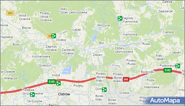 mapa Zdżary, Zdżary na mapie Targeo