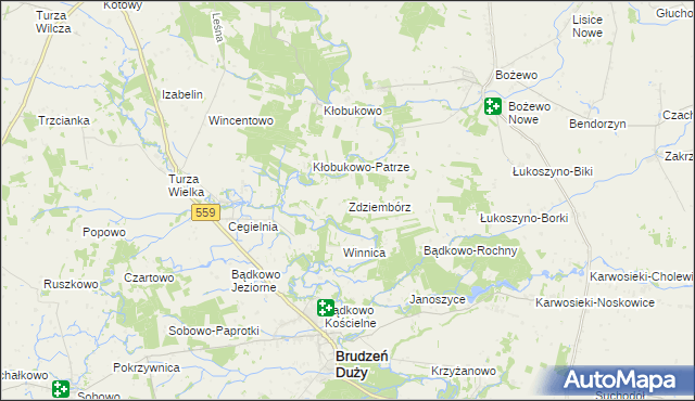 mapa Zdziembórz, Zdziembórz na mapie Targeo