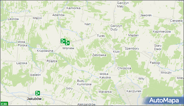 mapa Żebrówka, Żebrówka na mapie Targeo