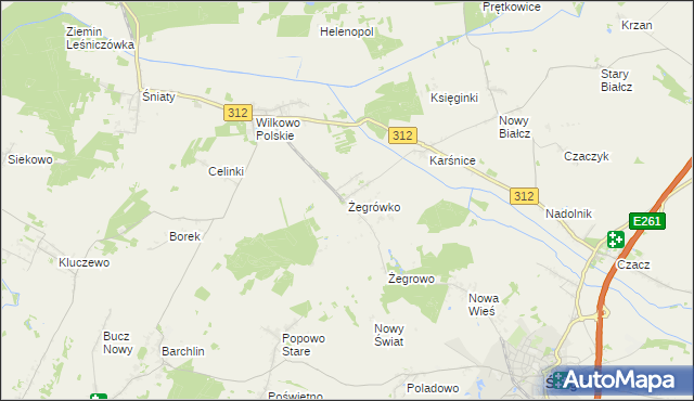 mapa Żegrówko, Żegrówko na mapie Targeo