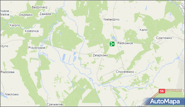 mapa Żelazkowo gmina Nowa Wieś Lęborska, Żelazkowo gmina Nowa Wieś Lęborska na mapie Targeo