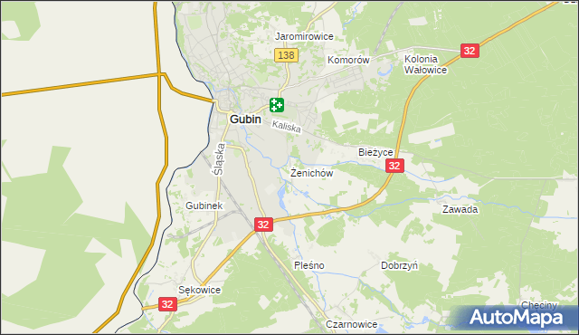 mapa Żenichów, Żenichów na mapie Targeo