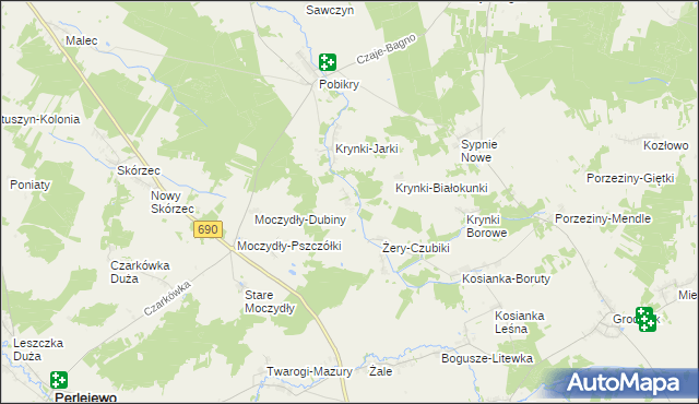 mapa Żery Bystre, Żery Bystre na mapie Targeo