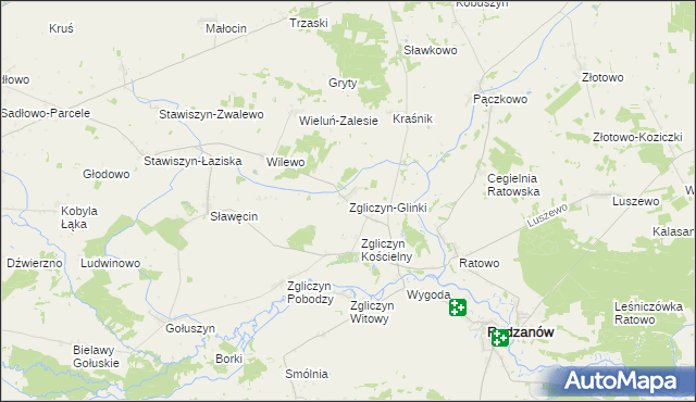 mapa Zgliczyn-Glinki, Zgliczyn-Glinki na mapie Targeo