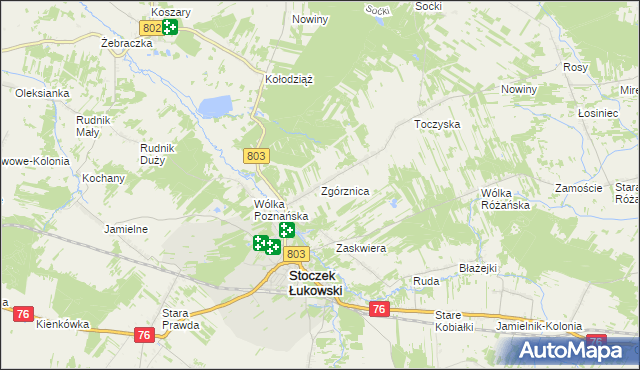 mapa Zgórznica, Zgórznica na mapie Targeo