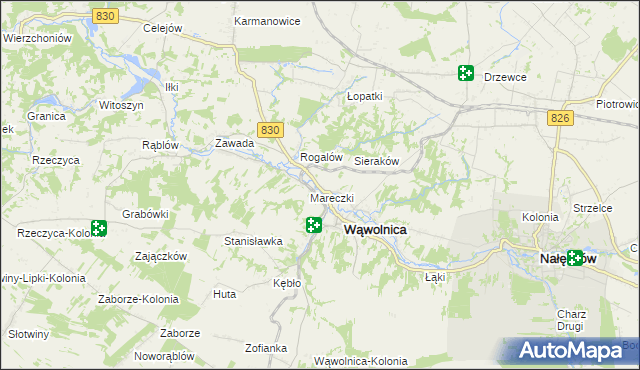 mapa Zgórzyńskie, Zgórzyńskie na mapie Targeo