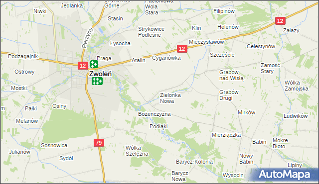 mapa Zielonka Nowa, Zielonka Nowa na mapie Targeo