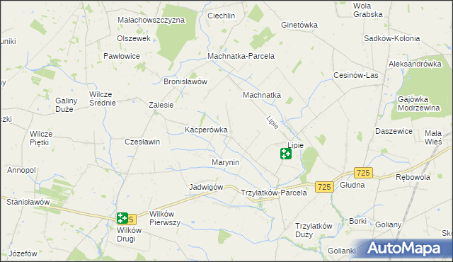 mapa Ziemięcin gmina Błędów, Ziemięcin gmina Błędów na mapie Targeo