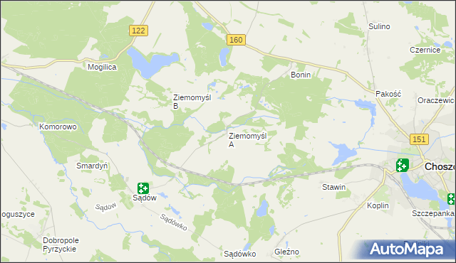 mapa Ziemomyśl A, Ziemomyśl A na mapie Targeo