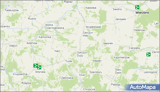 mapa Zimnowoda gmina Kałuszyn, Zimnowoda gmina Kałuszyn na mapie Targeo