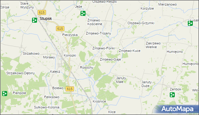 mapa Żmijewo-Gaje, Żmijewo-Gaje na mapie Targeo
