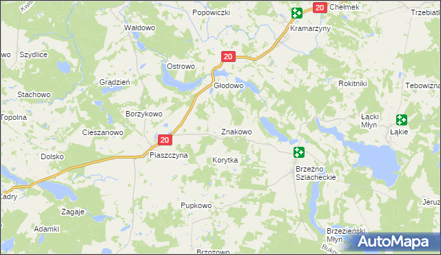 mapa Znakowo, Znakowo na mapie Targeo