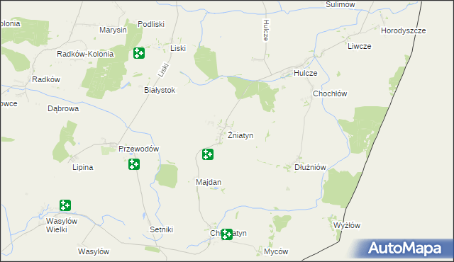 mapa Żniatyn, Żniatyn na mapie Targeo