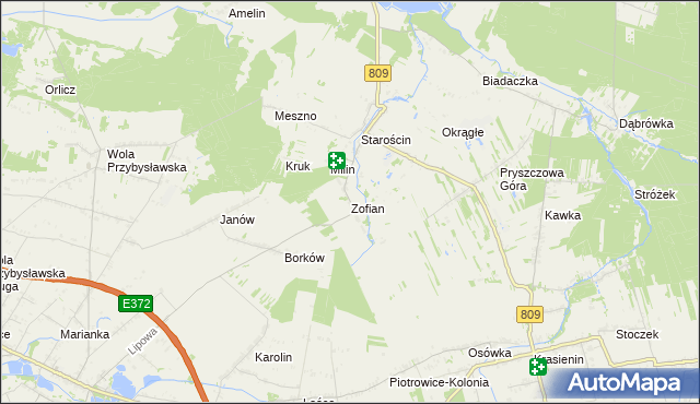 mapa Zofian, Zofian na mapie Targeo