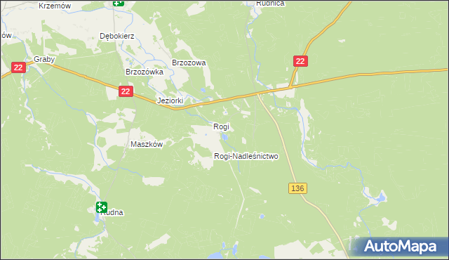 mapa Zofiówka gmina Lubniewice, Zofiówka gmina Lubniewice na mapie Targeo